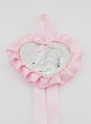 Cadeau de Baptême - Médaille de Berceau Coeur Sainte Famille