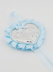 Cadeau de Baptême - Médaille de Berceau Coeur Ange Lanterne