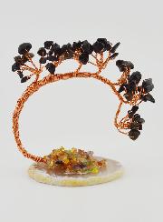 Arbre de Vie sur Agate - Obsidienne