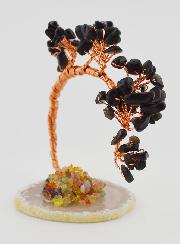 Arbre de Vie sur Agate - Obsidienne