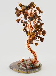Arbre de Vie sur Agate - Oeil de Tigre