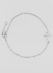 Bracelet Religieux en Argent & Croix Strass