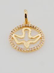 Médaille Saint Esprit Ajourée en Plaqué Or - 15mm