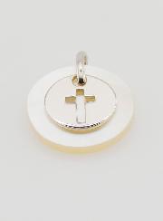 Médaille Jeton Argent & Nacre - Croix