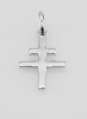 Pendentif Croix de Lorraine en Argent - 18mm