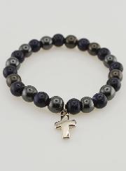 Bracelet Pierres Naturelles - Hématite & Soleil Bleu