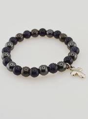 Bracelet Pierres Naturelles - Hématite & Soleil Bleu