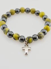 Bracelet Pierres Naturelles - Hématite & Serpentine