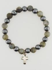 Bracelet en Pierres Naturelles - Hématite & Labradorite