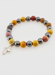 Bracelet Religieux avec Croix - Hématite & Mokaïte