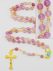 Chapelet Perles de Verre Violet - Miraculeuse