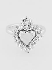 Bague Ex Voto Ajustable Laiton Argenté & Strass