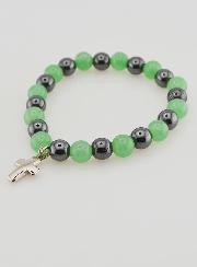 Bracelet Religieux avec Croix - Hématite & Aventurine