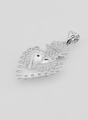 Pendentif Ex-Voto en Laiton Argenté - 25mm