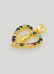 Pendentif Coeur Coloré - Marie Miraculeuse