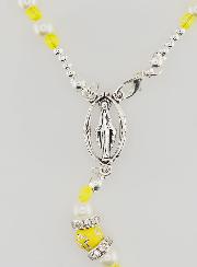 Chapelet Ouvrant Vierge Marie - Perles Jaunes