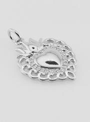 Pendentif Ex-Voto en Laiton Argenté - 22mm