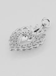 Pendentif Ex-Voto en Laiton Argenté - 22mm