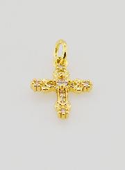 Pendentif Croix Baroque Dorée - 15mm