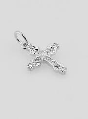 Pendentif Croix Baroque Argentée - 15mm