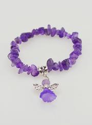 Bracelet Enfant Ange Gardien - Violet
