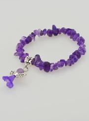 Bracelet Enfant Ange Gardien - Violet