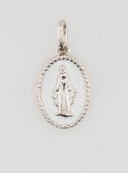 Médaille Miraculeuse Argent & Émail Blanc