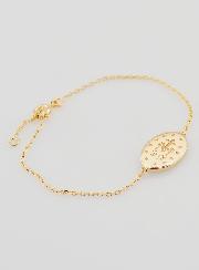 Bracelet Médaille Miraculeuse - Plaqué Or & Émail Bleu