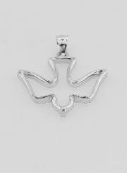Pendentif Colombe de l'Esprit Saint en Argent - 18mm