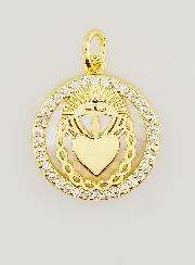 Médaille Ex Voto Nacre & Brillants - 16mm