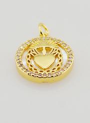 Médaille Ex Voto Nacre & Brillants - 16mm