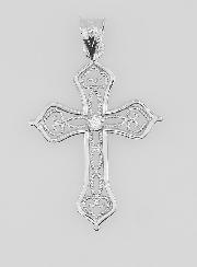 Pendentif Croix Ajourée Arabesques - 20mm