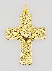 Pendentif Croix Motif Ex Voto - 27mm