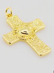 Pendentif Croix Motif Ex Voto - 27mm