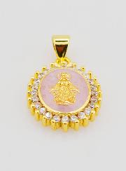 Médaille Vierge Miraculeuse Rose - 17mm