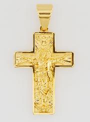 Pendentif Croix Christ Rédempteur Inox Doré - 35mm