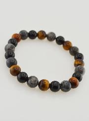 Bracelet Oeil de Tigre - Onyx - Larvikite - 8mm