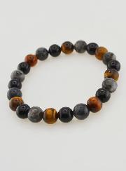 Bracelet Oeil de Tigre - Onyx - Larvikite - 8mm
