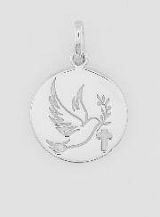 Médaille Esprit Saint & Croix en Argent - 15mm