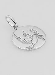 Médaille Esprit Saint & Croix en Argent - 15mm