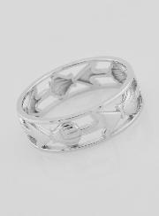 Bague Argent Ajourée Coquille & Ancre - T66