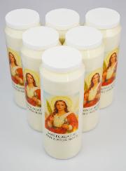 Lot de 6 Bougies de Neuvaine à Sainte Agathe