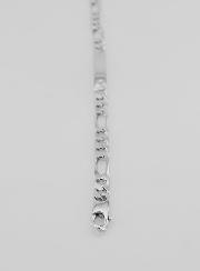 Gourmette Homme en Argent - Maille Figaro 5mm