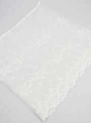 Voile Mantille Brodé - Blanc