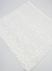 Voile Mantille Brodé - Blanc