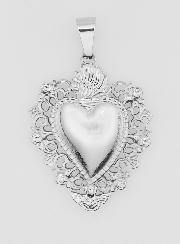 Grand Pendentif Ex Voto en Inox - 37mm