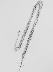 Collier Religieux Croix Martelée - Inox