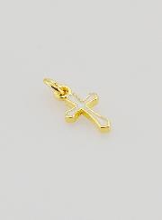 Pendentif Croix Breloque 10mm - Blanc