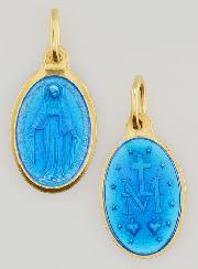 Médaille Miraculeuse en Argent Doré & Émail - 17mm