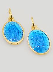 Médaille Miraculeuse en Argent Doré & Émail - 17mm